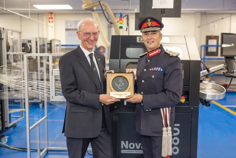 Spectrum Technologies CEO receiving the King's Award for Enterprise: International Trade 2025